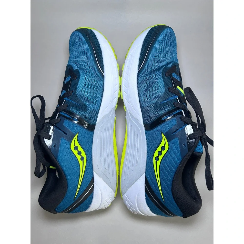 Saucony Guide ISO 2 Everun Mens Size 9 Running Shoes Blue Citron Sneakers